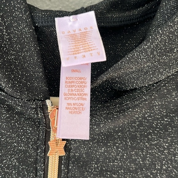 SAVAGE X FENTY Sleep Shine HOODED JUMPSUIT One Piece Onesie Black Glitter - Picture 7 of 14